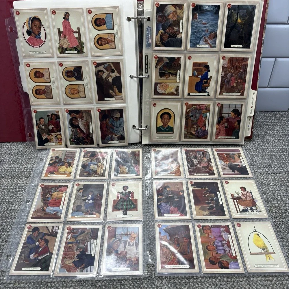 American Girl VTG Trading Cards W Notebook Felicity Molly Samantha MORE 90s